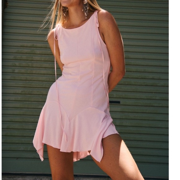 NWT Free People Good Feels Pointed Drop-Waist Mini Dress - Picture 4 of 6